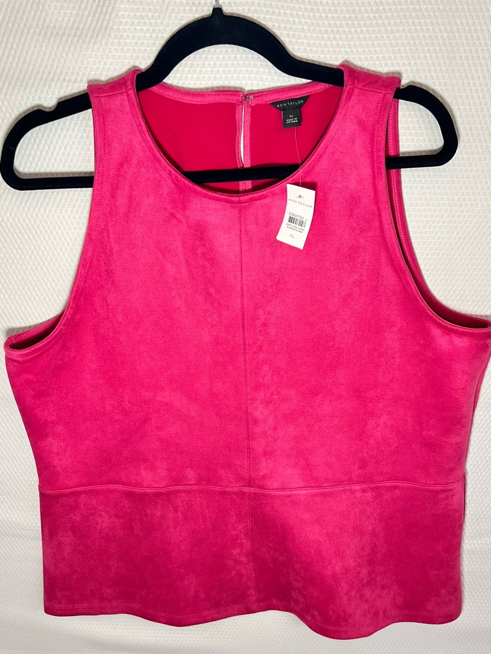 Ann Taylor Faux Suede Tank Top - Fuchsia